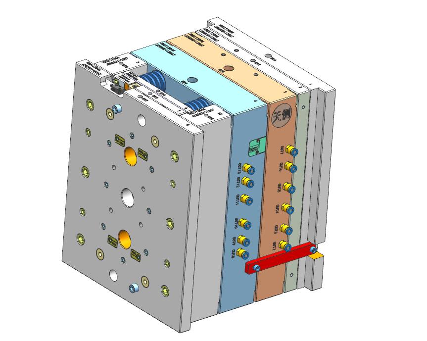 全3D设计电池盒冷流道小水口注塑模具