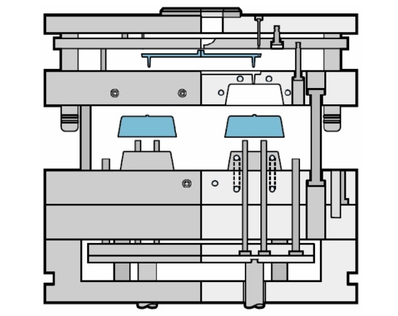 小水口(3板模)模架示意图A
